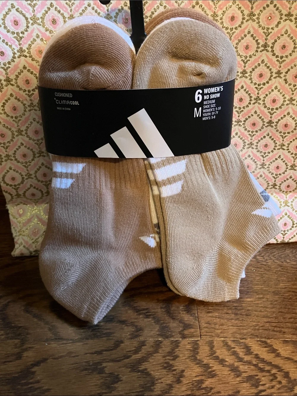 adidas Women's Neutral Tone Low & Crew Sock Set - Brown, Cream, Beige